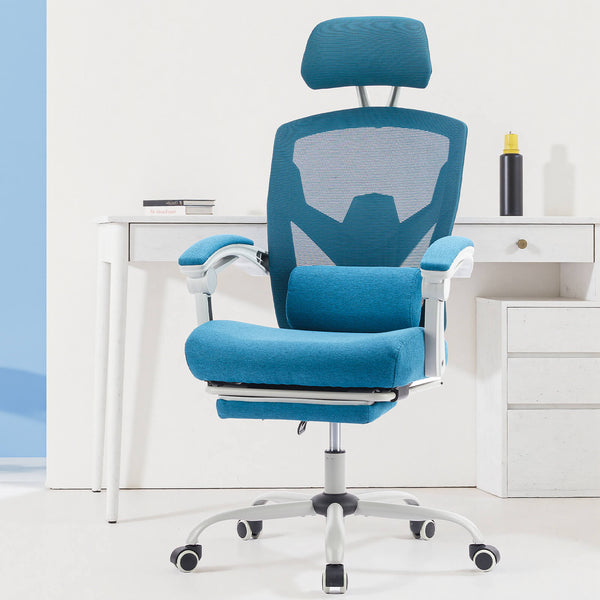 Sweetcrispy Office Chair with Lumbar Extendable Pedal