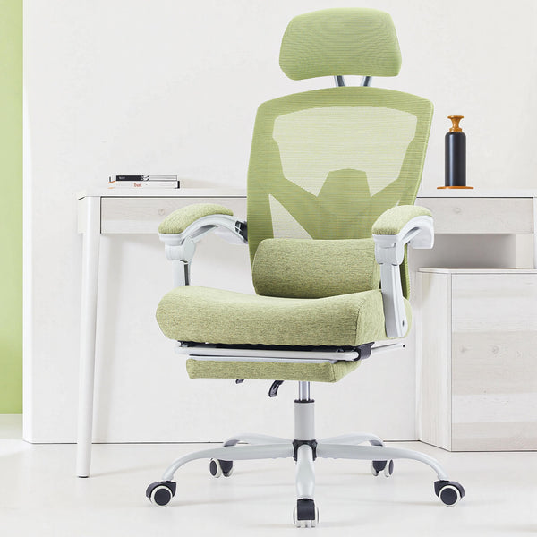Sweetcrispy Office Chair with Lumbar Extendable Pedal