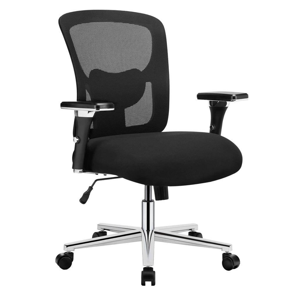 Sweetcrispy Office Chair with Adjustable Lumbar Support Oversized Cushion