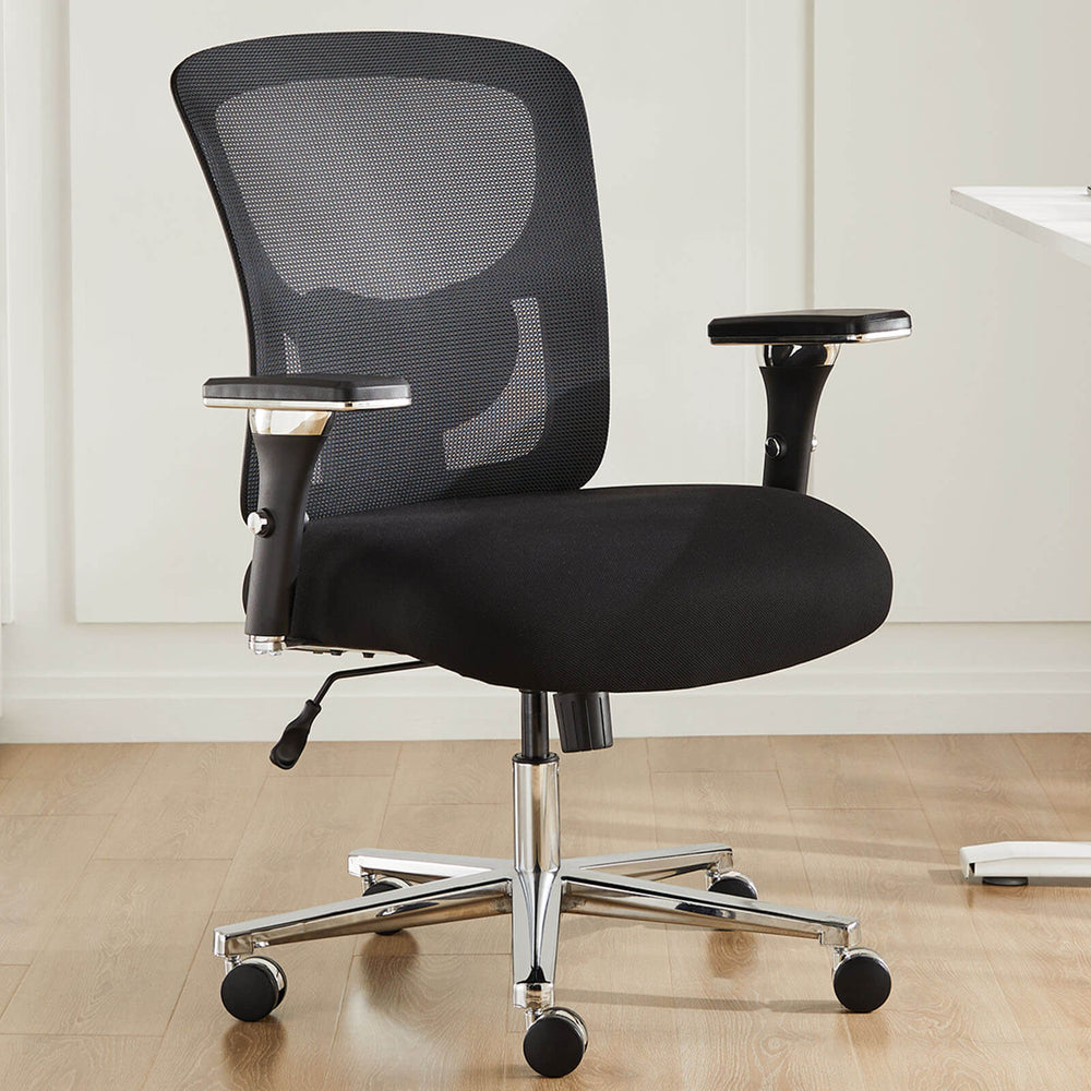 Sweetcrispy Office Chair with Adjustable Lumbar Support Oversized Cushion