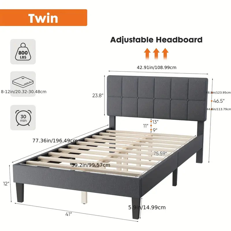 Sweetcrispy Bed Frame with Headboard for Bedroom – sweetcrispy