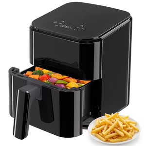 Sweetcrispy 4 Qt Compact Air Fryer, 4-in-1 Air Fry Bake Roast Reheat, Dishwasher-Safe, Black