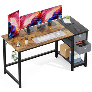 Sweetcrispy Computer Desk with Drawers for Bedroom Playroom