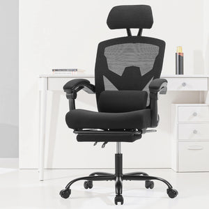 Sweetcrispy Office Chair with Lumbar Extendable Pedal