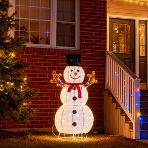 Sweetcrispy Lighted Snowman Outdoor Christmas Decoration