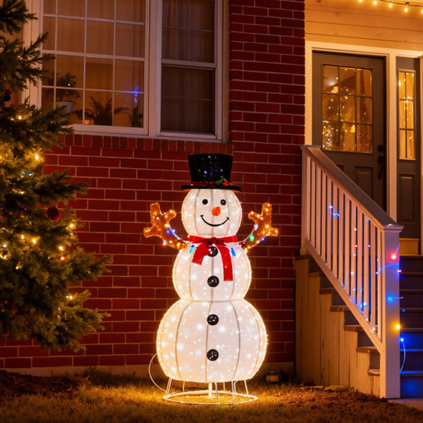 Sweetcrispy Lighted Snowman Outdoor Christmas Decoration