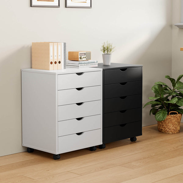 Sweetcrispy 5 Drawer Chest of Drawers for Living Room Office