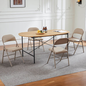 Sweetcrispy Leather Folding Chair for Events and Home Use