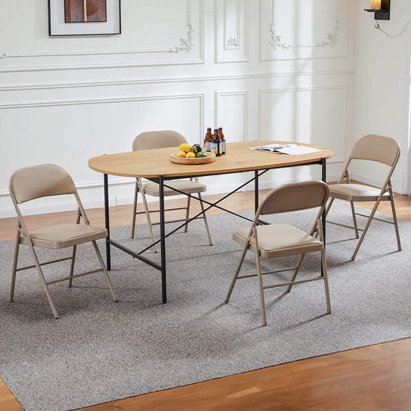 Sweetcrispy Leather Folding Chair for Events and Home Use