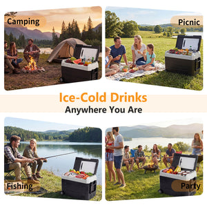 Sweetcrispy Smart Portable Car Refrigerator for Camping & Road Trips