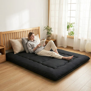 Sweetcrispy Japanese Floor Mattress with Washable Cover, Folding Memory Foam Sleeping Mat for Dorm, Camping & Guest Room