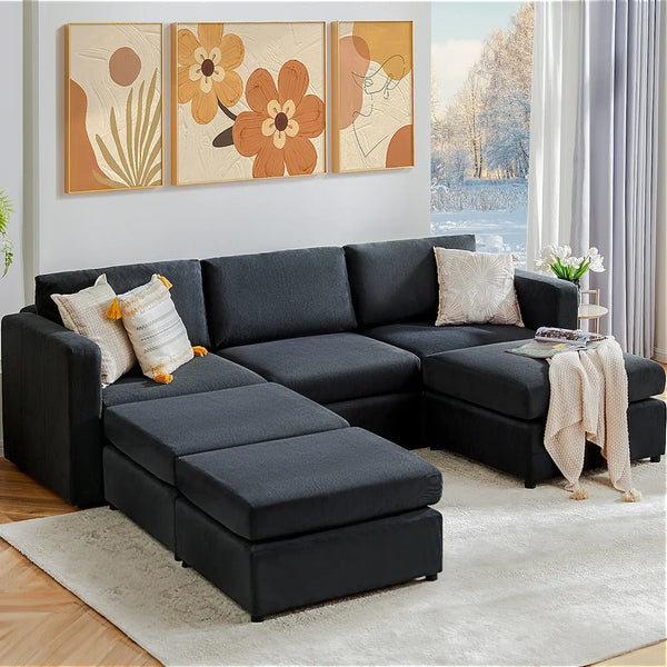 Sweetcrispy Convertible Combo Sofa Bed for Living Room