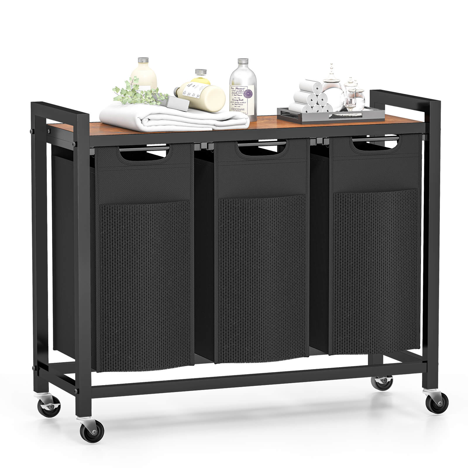 Sweetcrispy Iron Frame Laundry Room Dirty Clothes Basket – sweetcrispy