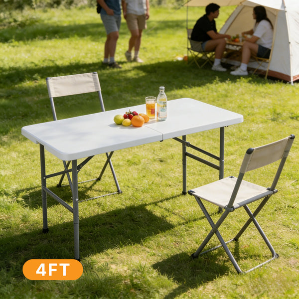 Sweetcrispy Portable Folding Table with Carrying Handle for Indoor & Outdoor Use