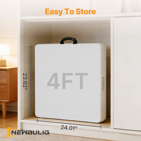 Sweetcrispy Portable Folding Table with Carrying Handle for Indoor & Outdoor Use