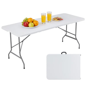 Sweetcrispy Portable Folding Table with Carrying Handle for Indoor & Outdoor Use