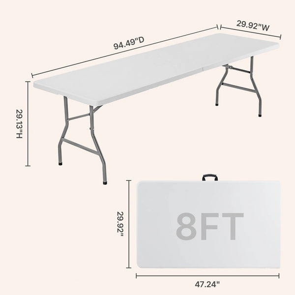 Sweetcrispy Portable Folding Table with Carrying Handle for Indoor & Outdoor Use