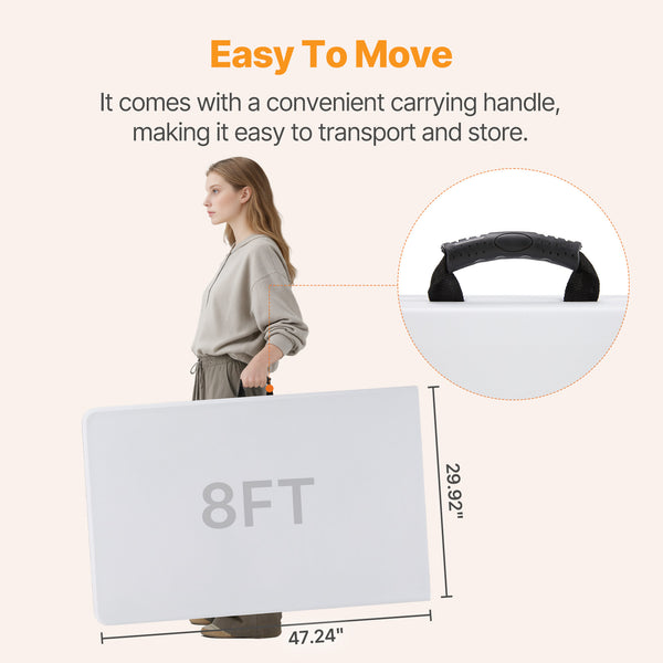 Sweetcrispy Portable Folding Table with Carrying Handle for Indoor & Outdoor Use