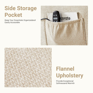 Sweetcrispy Swivel Rocker Recliner Chair with Massage and Heat for Living Room