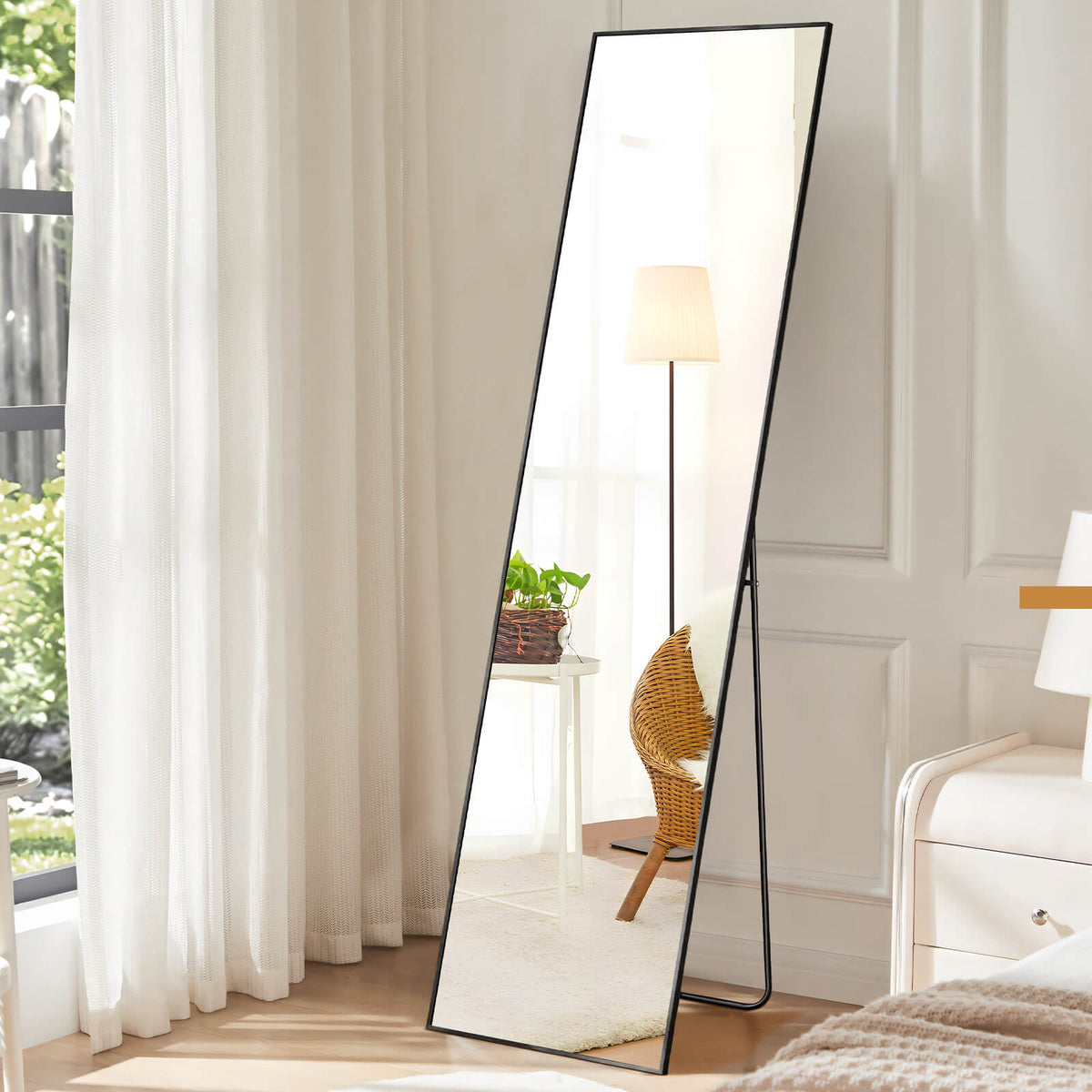 Sweetcrispy Full Length Mirror Standing or Hanging for Bedroom