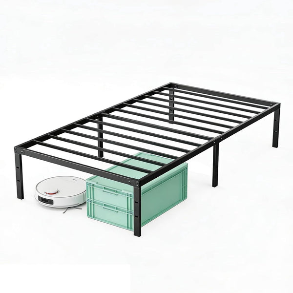 Sweetcrispy Heavy-Duty Metal Bed Frame, Platform Frame with Under-Bed Storage, No-Squeak, Easy Assembly, Includes Assembly Kit