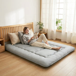 Sweetcrispy Japanese Floor Mattress with Washable Cover, Folding Memory Foam Sleeping Mat for Dorm, Camping & Guest Room