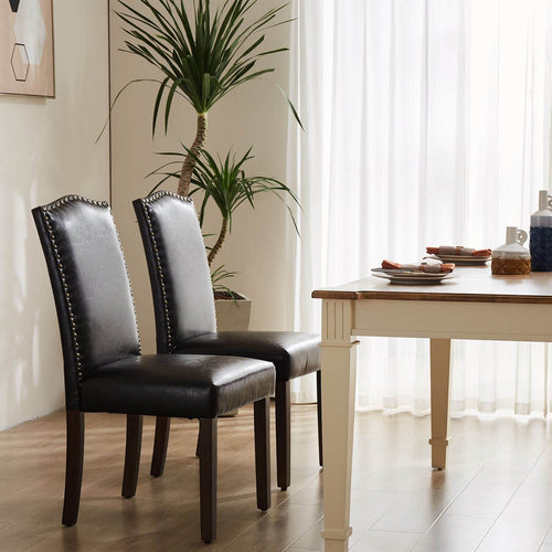 contemporary leather dining chairs