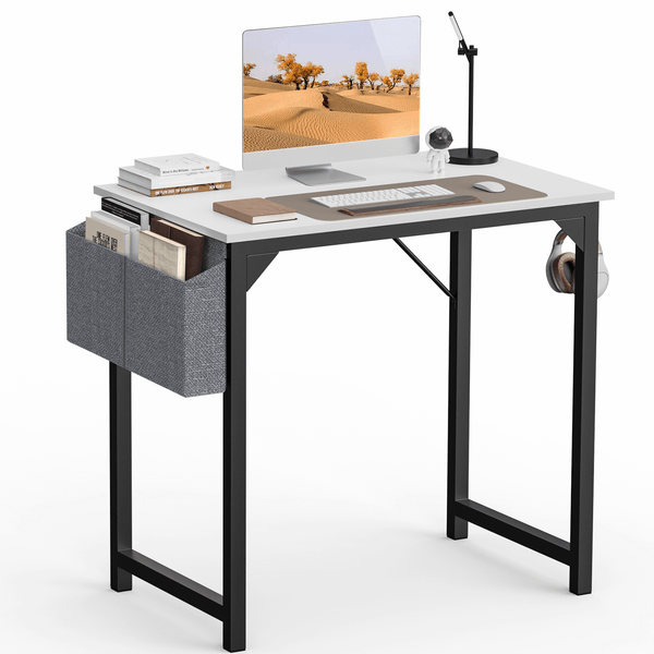 Sweetcrispy Computer Desk with Organizer for Office Bedroom