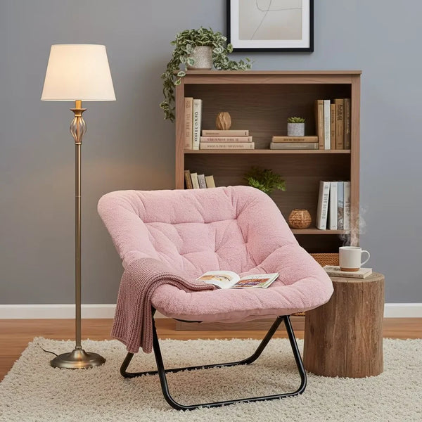 Sweetcrispy Foldable Sauce Moon Chair for Living Room