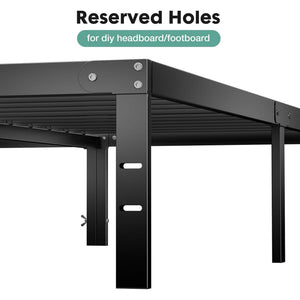 Sweetcrispy Heavy-Duty Metal Platform Bed Frame with Under-Bed Storage