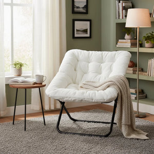 Sweetcrispy Foldable Sauce Moon Chair for Living Room