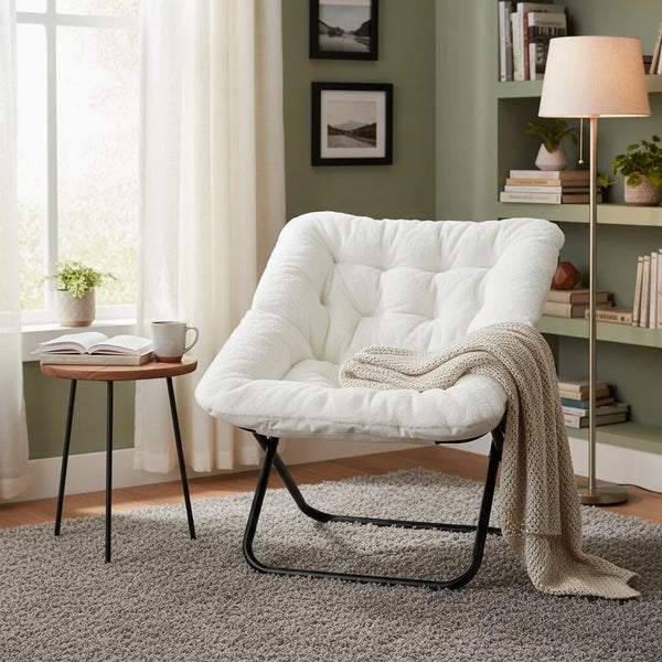 Sweetcrispy Foldable Sauce Moon Chair for Living Room