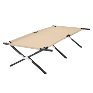 Sweetcrispy Folding Camping Cot for Adults, 73" x 36" Portable Folding Sleeping Cot, Khaki