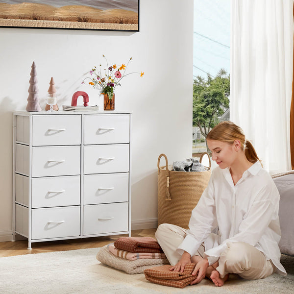Sweetcrispy High Dresser Fabric Storage Tower 8 Fabric Drawer