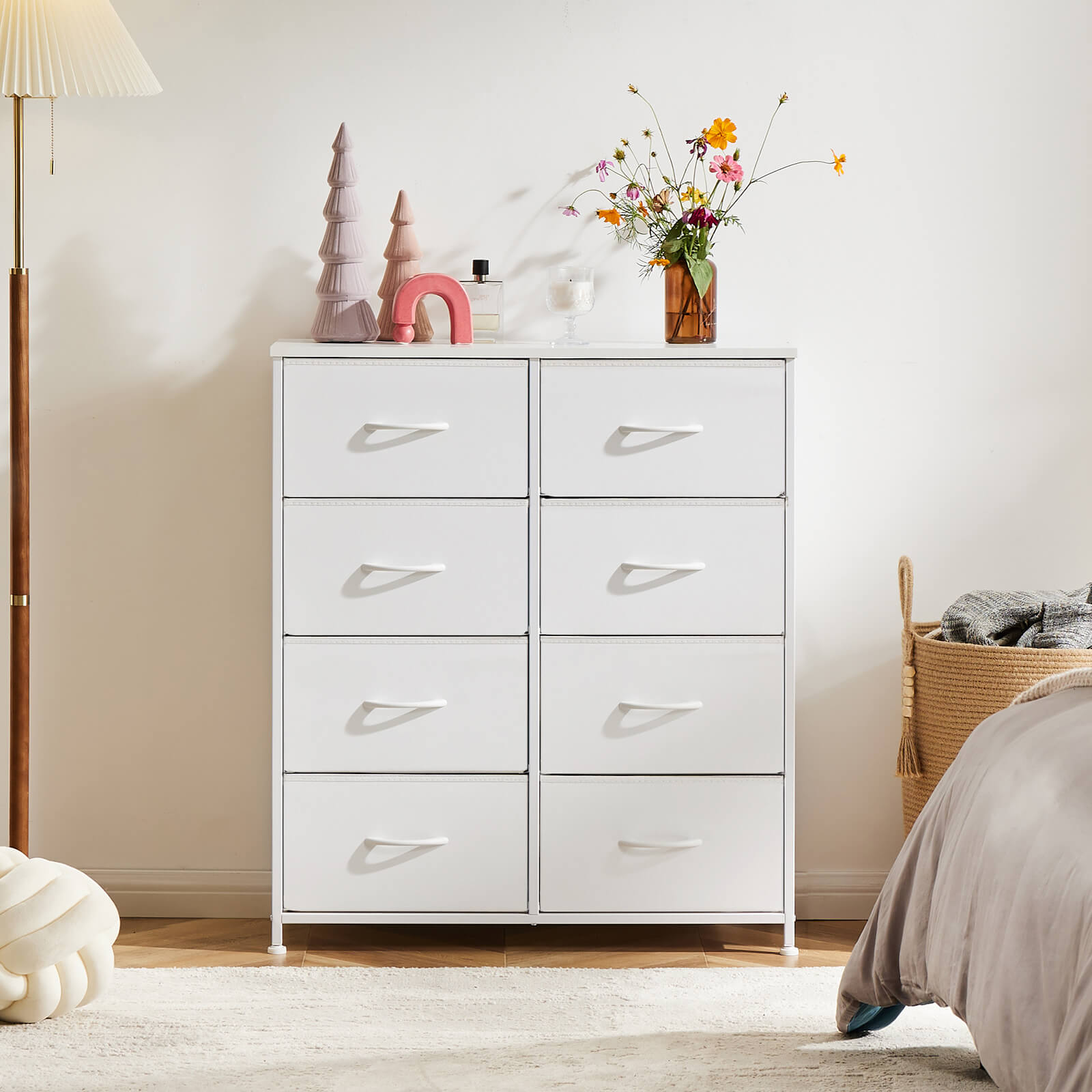 Sweetcrispy Dresser - Dresser for Bedroom Drawer Dresser Organizer Storage Drawers Fabric Storage Tower with 8 Drawers, Chest of Drawers Wit Sweetcrispy Dresser - Dresser for Bedroom Drawer Dresser Organizer Storage Drawers Fabric Storage Tower with 8 Drawers, Chest of Drawers Wit