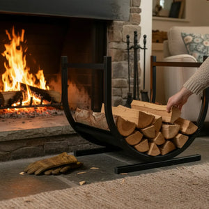 Sweetcrispy SteadyHearth Heavy Duty U-Shaped Firewood Rack