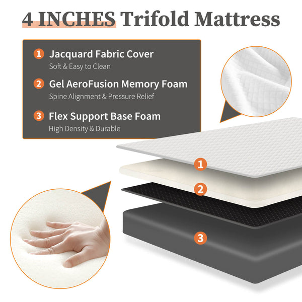 Sweetcrispy Mattress Foldable for Bedroom for a Good Night's Sleep