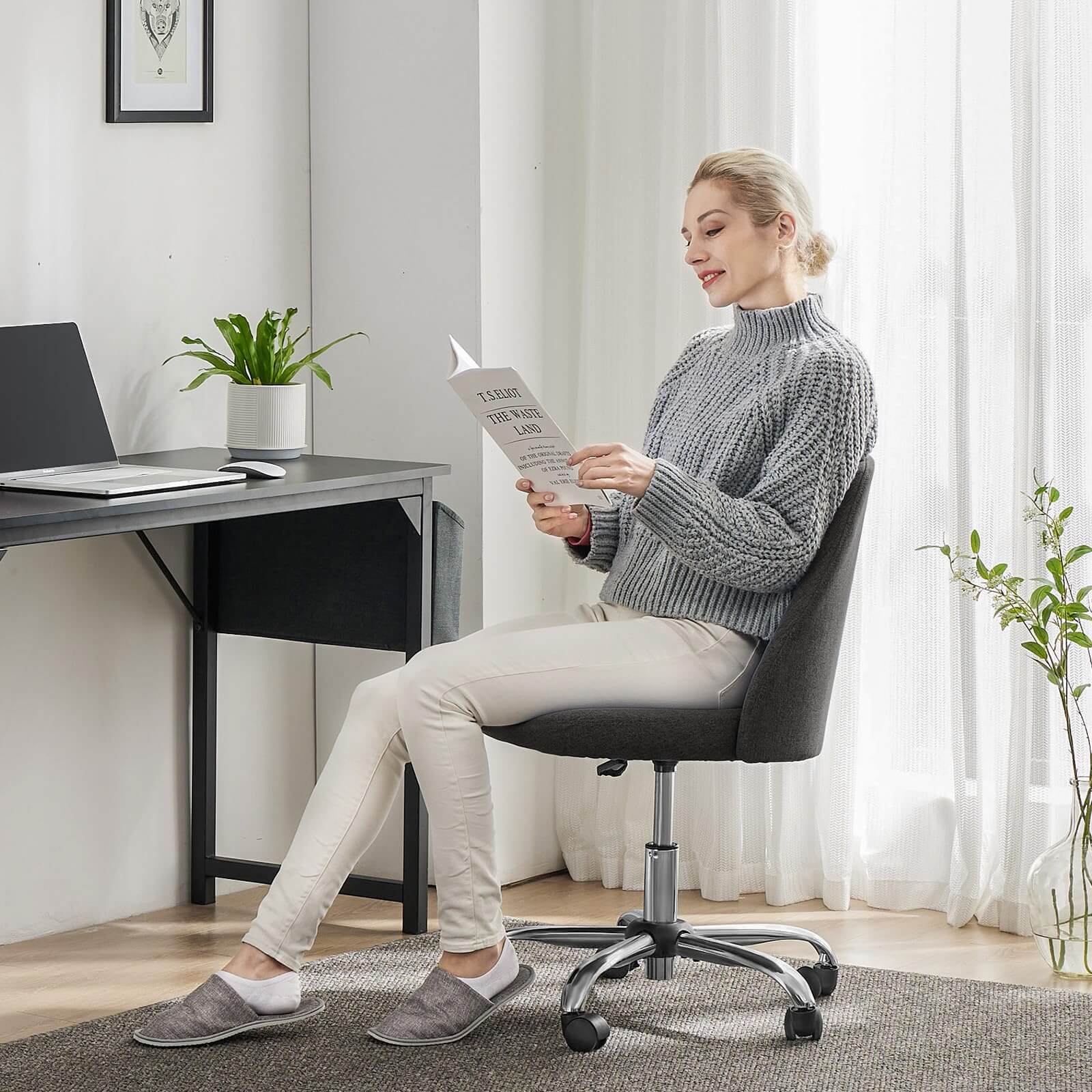 Sweetcrispy Office Chair Armless with Rollers for Office – sweetcrispy