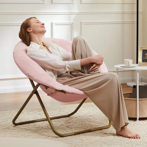 Sweetcrispy Foldable Sauce Moon Chair for Living Room