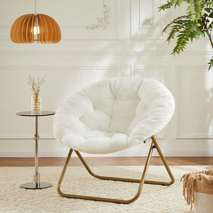 Sweetcrispy Foldable Sauce Moon Chair for Living Room