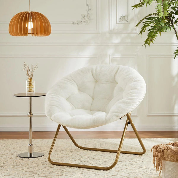 Sweetcrispy Foldable Sauce Moon Chair for Living Room