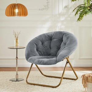 Sweetcrispy Foldable Sauce Moon Chair for Living Room
