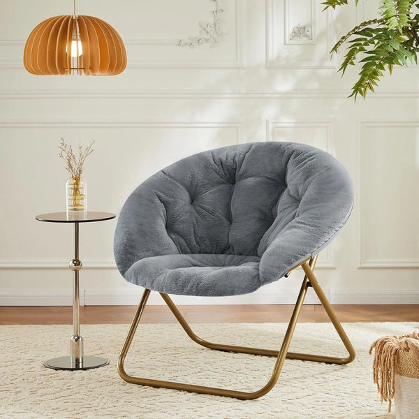 Sweetcrispy Foldable Sauce Moon Chair for Living Room
